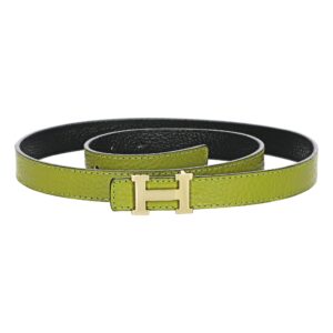 Reversible Buckle Amazing Belt Light Green&Black 20 mm