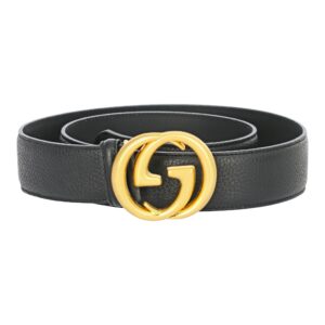 Alternative view of Leather Belt Gold Buckle 40 mm