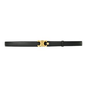 TRIOMPHE BELT IN TAURILLON LEATHER BLACK