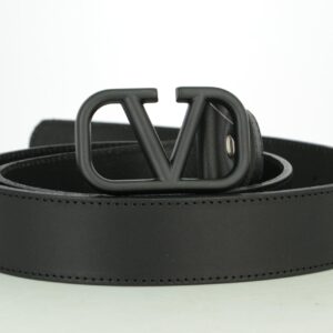 Alternative view of Black V Black Buckle Leather Belt