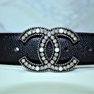 Caviar Pattern Amazing Belt SiAmazinger Diamond Buckle