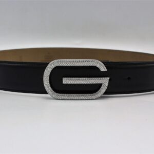 Amazing Diamond SiAmazinger Buckle Leather Belt 40mm