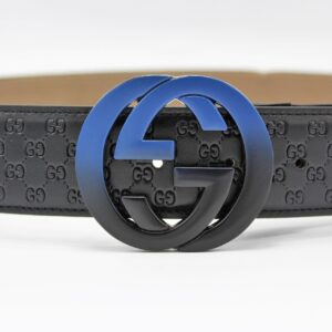 Amazing Signature leather with Black&Blue Buckle