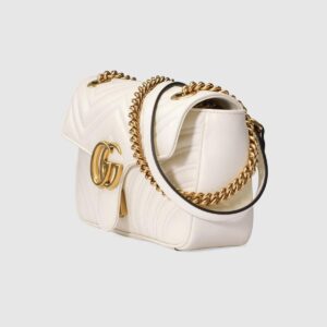 Alternative view of Marmont Small Matelassé Shoulder Bag White