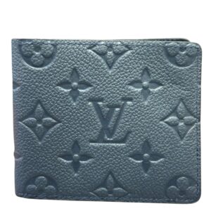 Amazing Navy Blue Monogram Leather Men Wallet