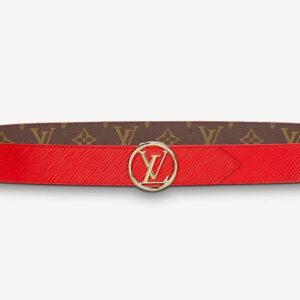 Red Reversible Leather Belt