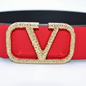 REVERSIBLE V LOGO SIGNATURE BELT IN GLOSSY CALFSKIN 40 MM
