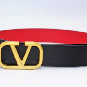REVERSIBLE V LOGO SIGNATURE BELT IN GLOSSY CALFSKIN 40 MM