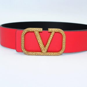 Alternative view of REVERSIBLE V LOGO SIGNATURE BELT IN GLOSSY CALFSKIN 40 MM