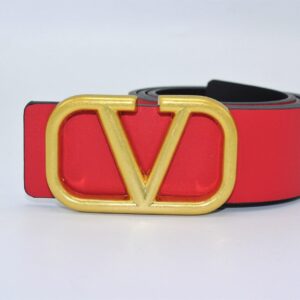 Alternative view of REVERSIBLE V LOGO SIGNATURE BELT IN GLOSSY CALFSKIN 40 MM