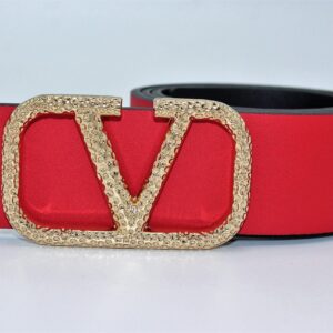 Alternative view of REVERSIBLE V LOGO SIGNATURE BELT IN GLOSSY CALFSKIN 40 MM