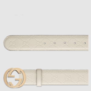 Alternative view of Signature Leather Belt White