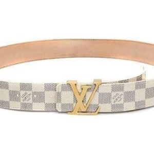 Alternative view of White Damier Leather Belt