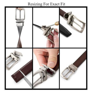Alternative view of 2-in-1 Reversible Belts For Woman,Woman Belt, Leather Dress Belts With Single Prong Buckle For Suits, Jeans, Uniform