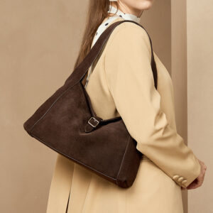 Suede-textured Lightweight And Stylish Womens Premium Single-shoulder Bag