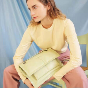 Alternative view of Premium Sense Avocado Green Chain Shoulder Bag