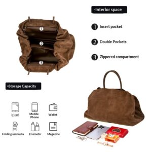 Alternative view of Matte Cowhide Premium Retro-style Commuter Tote Bag
